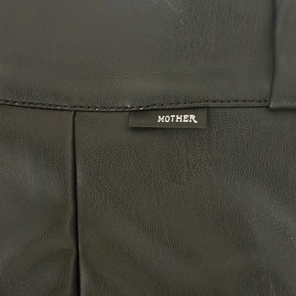 NWT Mother The High Waisted Tunnel Vision Sneak Wide Pleated Pants Faux Leather - Picture 10 of 12